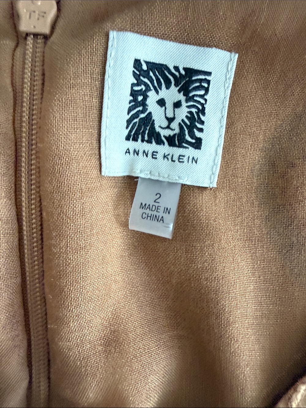 Anne Klein Sleeveless Embroidered Midi Dress in Tan - Picture 8 of 15